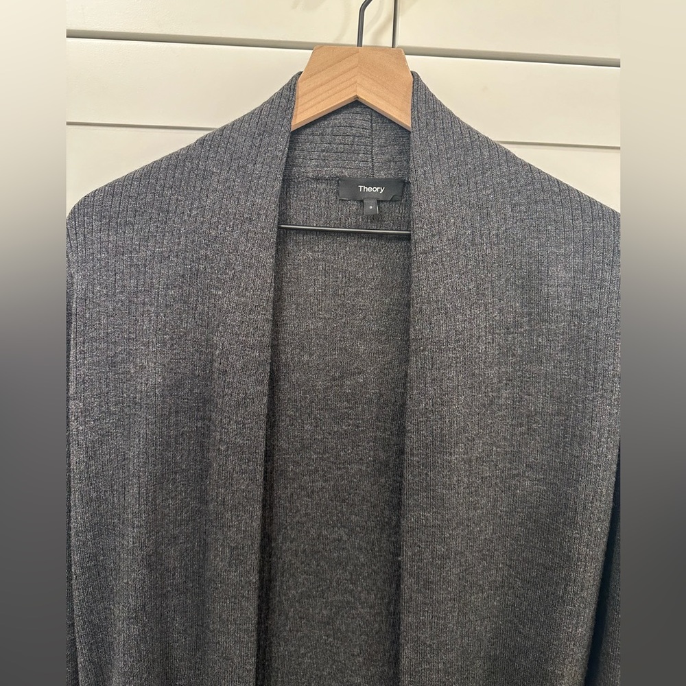 Theory Open Front Cardigan In Wool - image 4